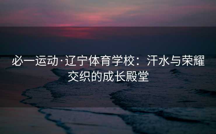 必一运动·辽宁体育学校：汗水与荣耀交织的成长殿堂